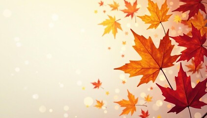 Abstract autumn leaves forming a late-season design , seasonal, late autumn