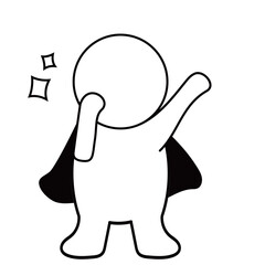 正義の味方！ヒーロー参上！人物アイコン