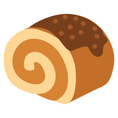 Chocolate roll cake with nuts or Nutty Cocoa Swirl