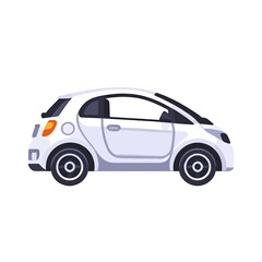 Fototapeta premium Compact_White_Car_Illustration_Small_Eco_Friendly_Vehicle_City_Car_Modern_Automobile_Design_Urban_Transport_Concept_Electric_Car_Future_Mobility_Clean_Energy_Vehicle