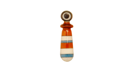 Orange And Blue Striped Decorative Pendant Illustration