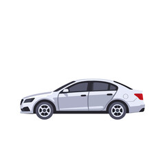 Fototapeta premium Sleek White Sedan Illustration_Modern Car Design_Automotive Graphics_Transportation Image_Vehicle Artwork_Ideal for Car Enthusiasts and Design Projects_