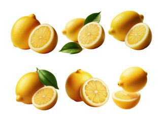 Fototapeta premium Refreshing lemons shine citrus delight