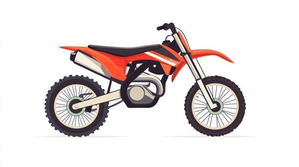 Obraz premium Motocross bike isolated on white background