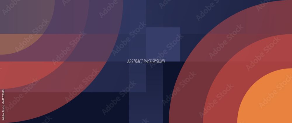 Poster Abstract gradation background with a pattern of circles overlapping each other with a unique color that is beautiful.	
