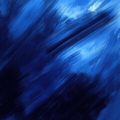 Abstract Deep Blue Brushstrokes