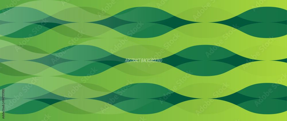 Poster An abstract background with geometry objects such as waves arranged symmetrically and neatly. The overlapping objects create a modern impression.