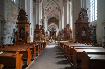 Fototapeta premium Church of St. Francis and St. Bernard, late gothic styled church in Vilnius, Lithuania