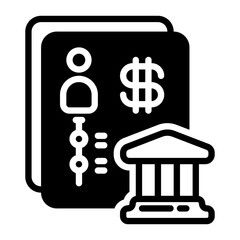 Loan icon, glyph icon style