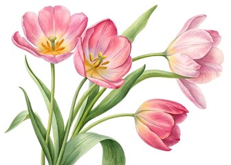 Naklejka premium bouquet of pink tulips