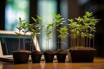 The economic and financial growth indicators experience a reactive and rapid increase, as depicted by the growth chart on the web, which is analyzed through financial data and represented by a bar cha