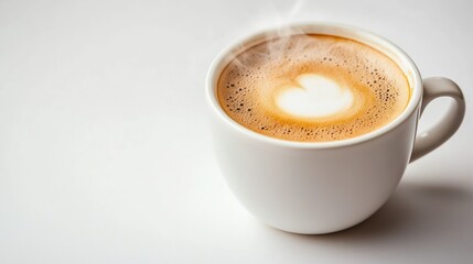 Creamy coffee heart art