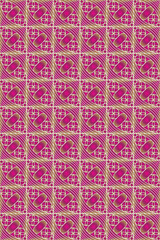 Abstract style seamless colorful geometric pattern with flower, circle, dots vector on illustration design.