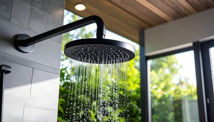 close up of a shower in bathroom