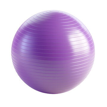 Purple exercise ball fitness equipment gym workout stability ball,