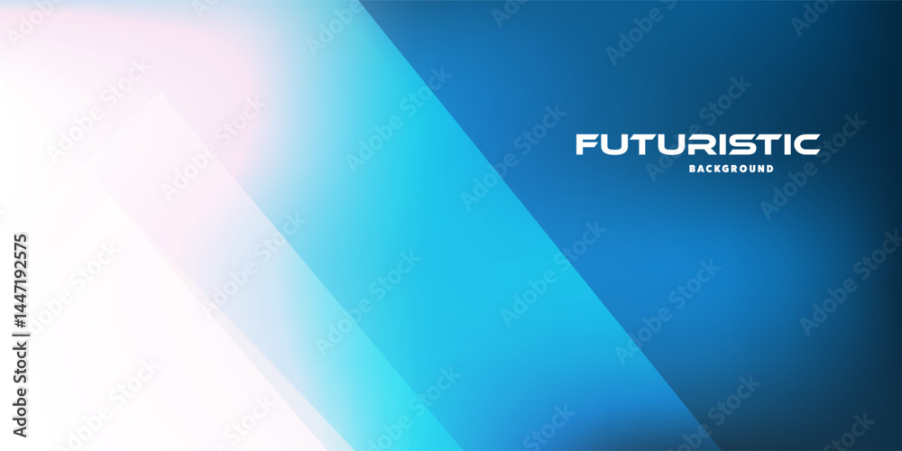 Sticker a futuristic background with abstract geometric shapes in blue and white. clean lines and a dynamic 
