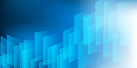 A modern abstract design featuring a smooth blue lit gradient background with overlapping transparent squares pattern. Harmonious colors, professional look, ideal for business use, websites, etc.