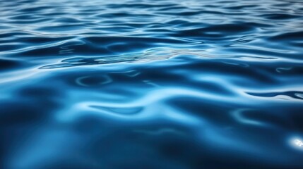 Close-up view of rippled deep blue ocean water.