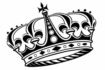 Fototapeta premium A High Resolution Black Crown Silhouette With Eleg 4