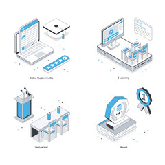 Set Of Online Education 14