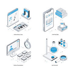 Set Of Online Education 12