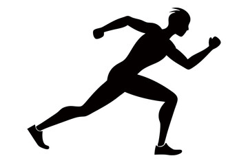 runner silhouette vector