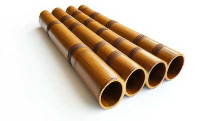 Fototapeta premium Pan flute isolated on white background
