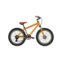Fototapeta premium Bicycle Vector Illustration, Modern City Bike Side View, Classic Cycling Transportation Design