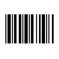 Black and white image illustrating the vector concept of a barcode system in use