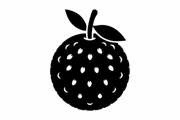 ata fruit sihouette black vector