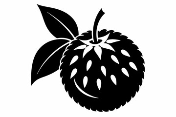 ata fruit sihouette black vector