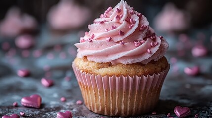 Pink Cupcake Close-up