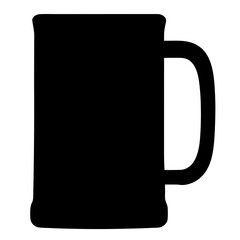 A Black Beer Mug Silhouette vector Perfect for Oktoberfest Celebrations and Designs