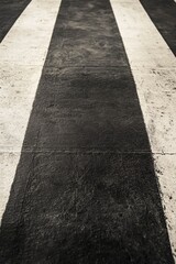 Black and White Striped Pedestrian Crossing Asphalt Texture