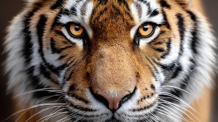 Fototapeta premium Intense tiger eyes closeup jungle wildlife photography nature focus
