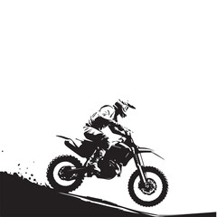 Motorcycle Rider Silhouette in Action