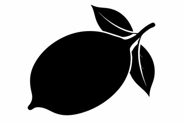 lemon sihouette black vector