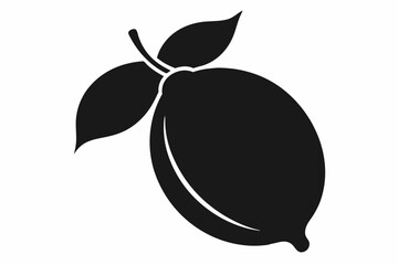 lemon sihouette black vector