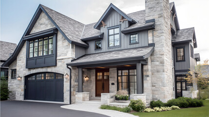Mixing Modern and Traditional Style in a Luxury Home Exterior