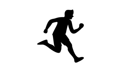 Running man icon vector silhouette