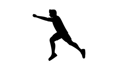 Sports man icon vector silhouette
