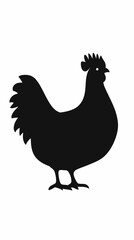 Fototapeta premium Silhouette of Chicken Vector Illustration for Design Projects and Branding