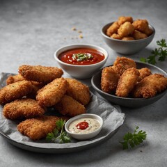  Fish Nuggets &ndash; DSLR Full Body Image &ndash; White Blurry Background