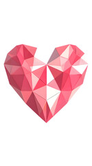 Pink Geometric Broken Heart Illustration