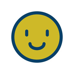 Fototapeta premium 笑顔の顔文字のアイコンイラスト