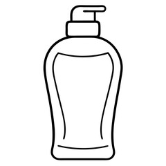 Shampoo Outline Coloring Book Page Line Art