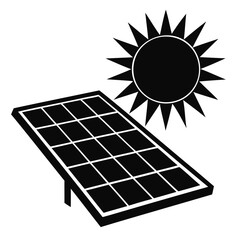 Solar panel system for renewable energy and sustainable living energy efficient homes and buildings design isolated on transparent background