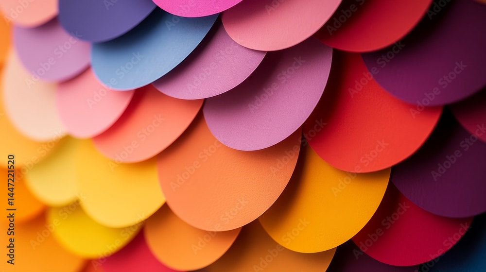 Poster Colorful overlapping circles create a lively composition filled with energy and modern artistry, featuring ample copy space on the right side for design projects