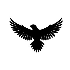 Hawk silhouette vector flat illustration design.