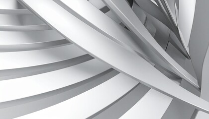 Obraz premium Abstract silver metallic curves background elegant modern design concept image